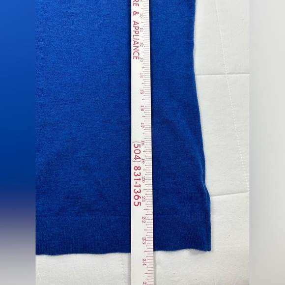 Talbots Sweater Women's Petite Back Button Lambswool Blend Bell Cuffs Sleeve SP - Picture 8 of 9